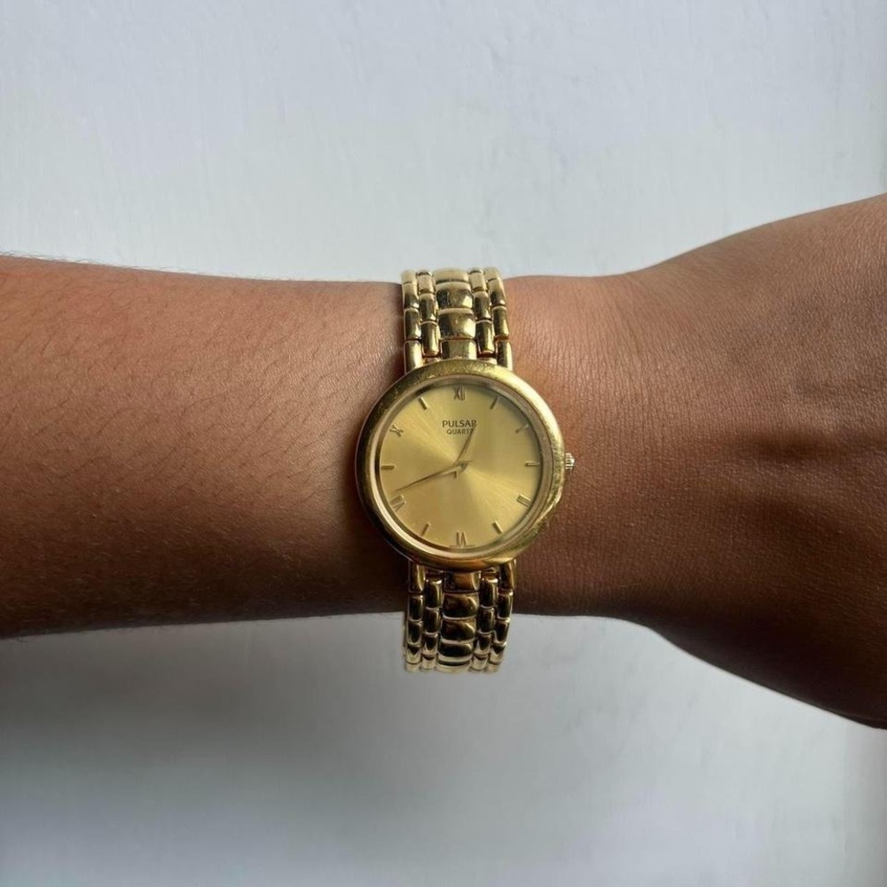 GOLD TONE PULSAR QUARTZ‎ WATCH